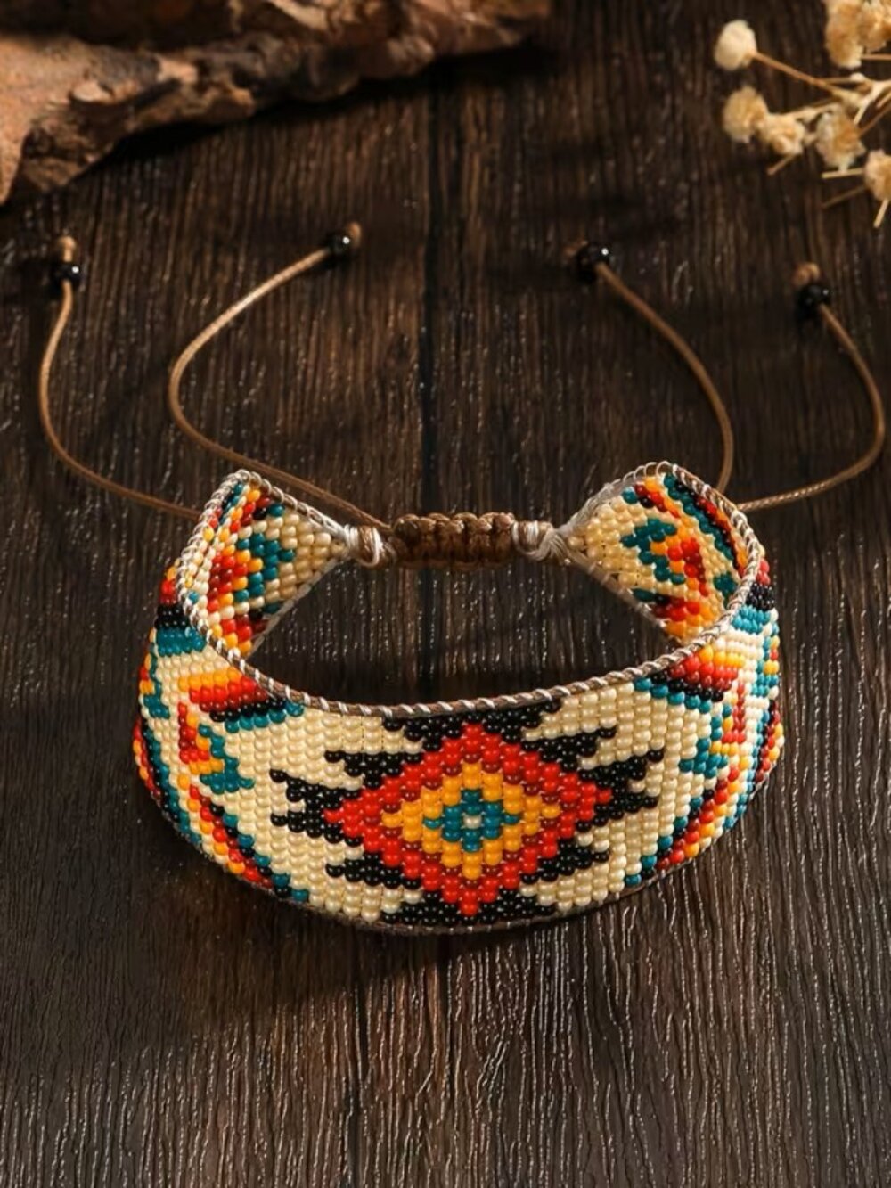 Western Style Handmade Beaded Braided Bracelet - Glass Seed Beads